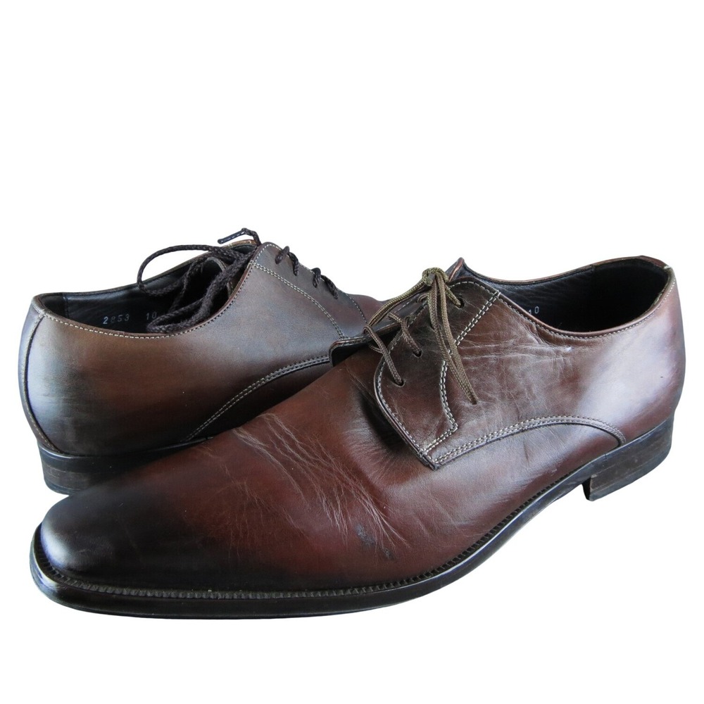 To Boot New York Men's Adam Derrick Derby Oxfords Brown Leather Size 10M Used